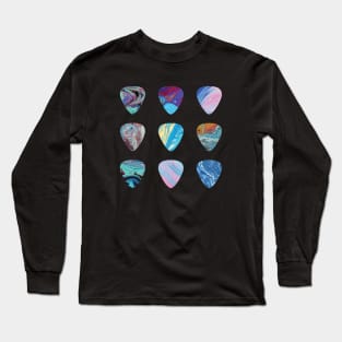 Guitar Picks Abstract Long Sleeve T-Shirt